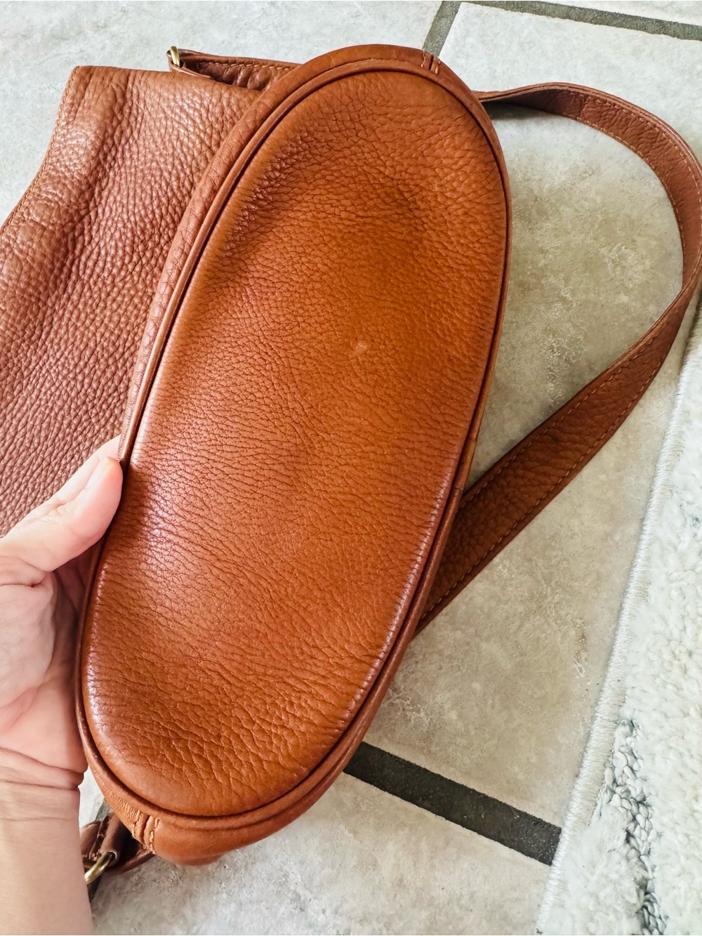 Vintage Coach Sonoma Bucket Bag Brown Pebbled Leather Crossbody USA Made 4905 - Picture 6 of 13